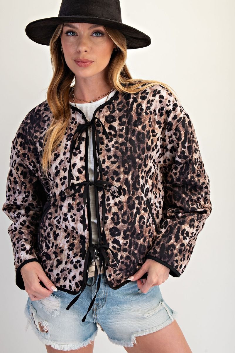 Sierra Animal Print Quilted Jacket