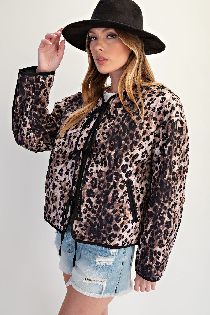 Sierra Animal Print Quilted Jacket