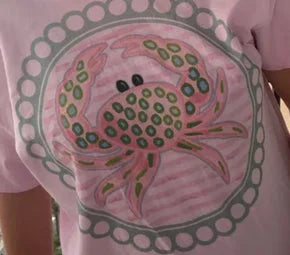 Indigo Blue - Pink Coastal Crab Top *Preorder*