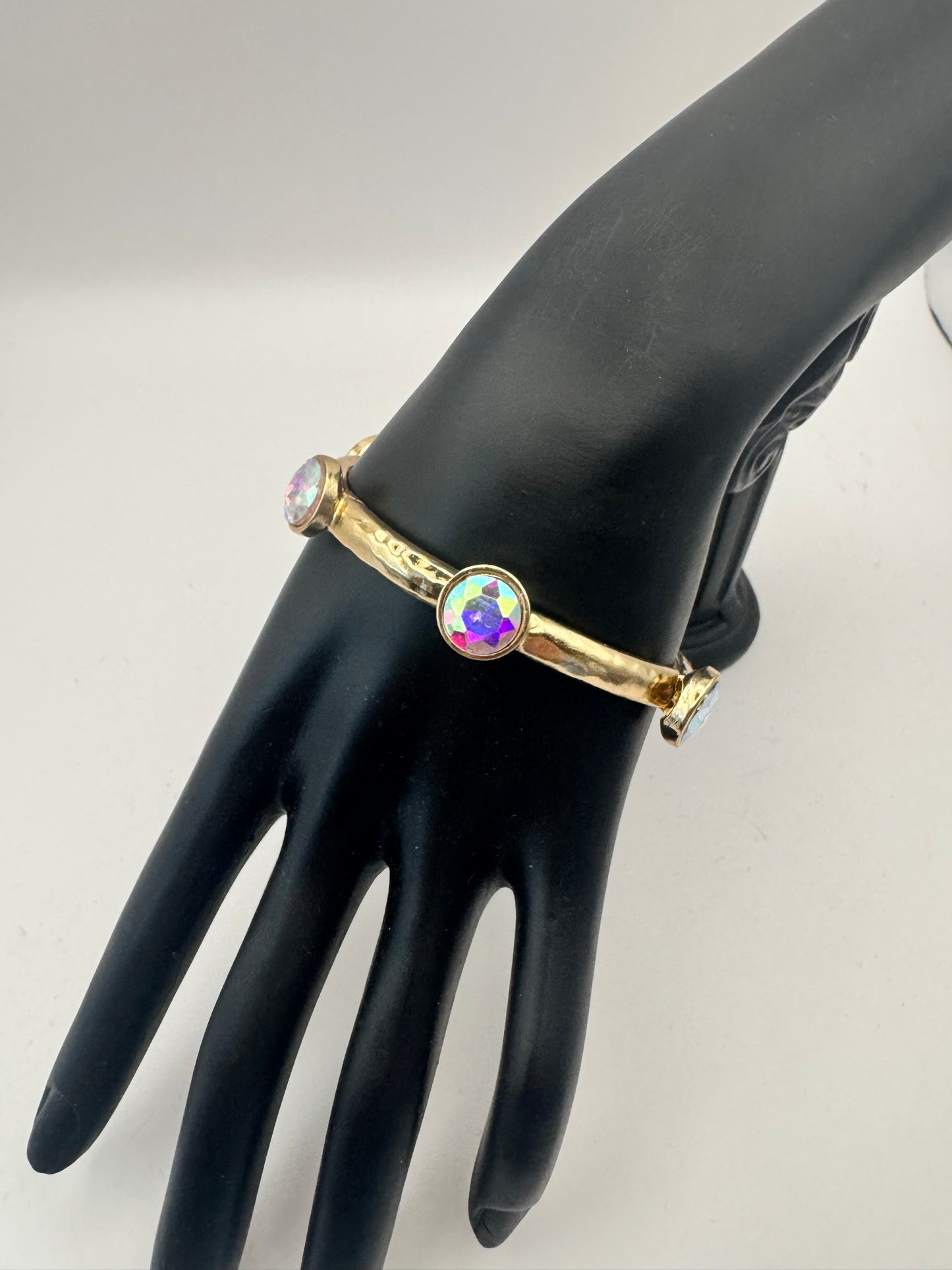AB Stone Foiled Gold Bracelet