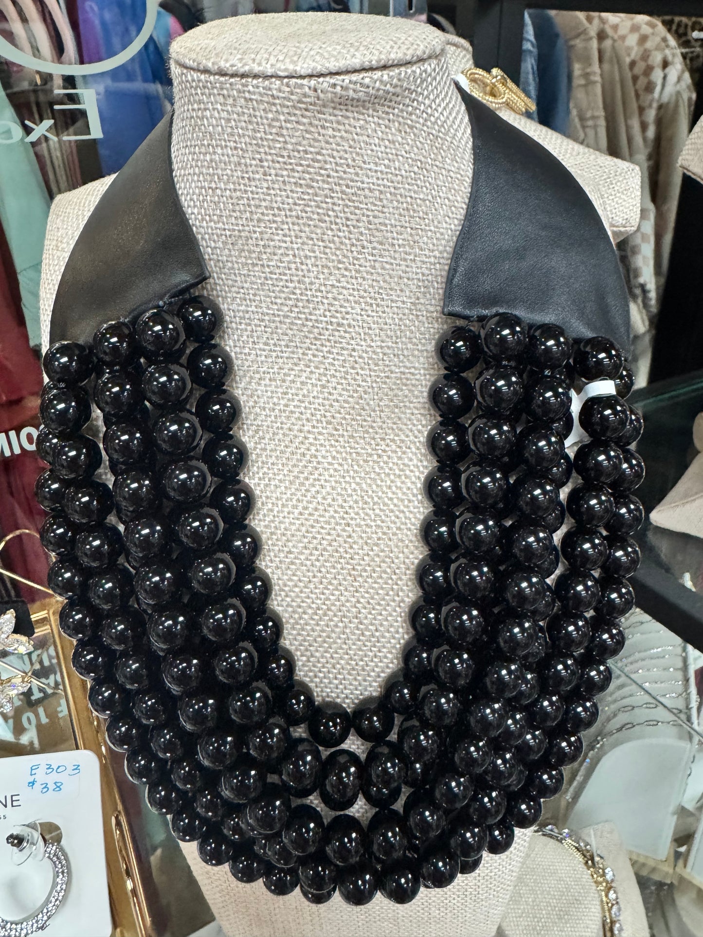 7 Strand Black Magnetic Necklace