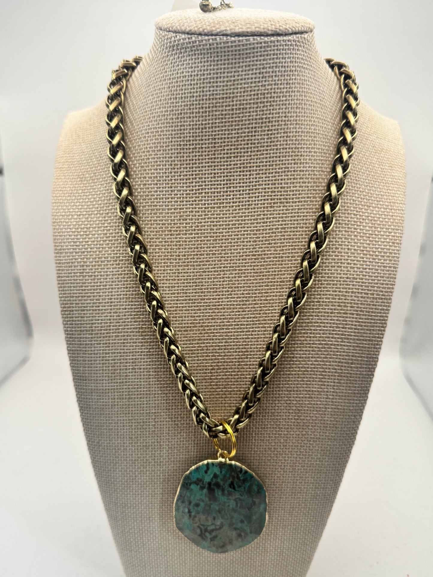 Large Green Gemstone Necklace
