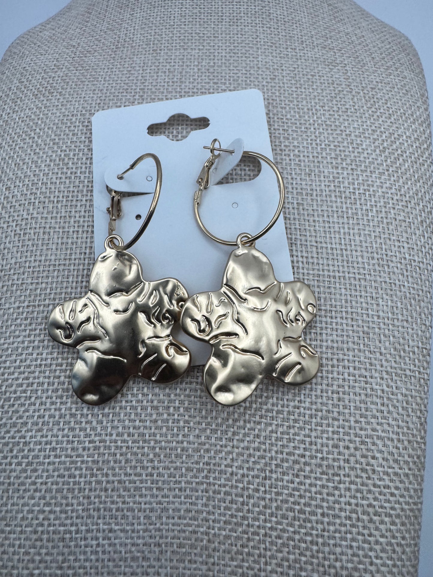 Gold Flower Earrings
