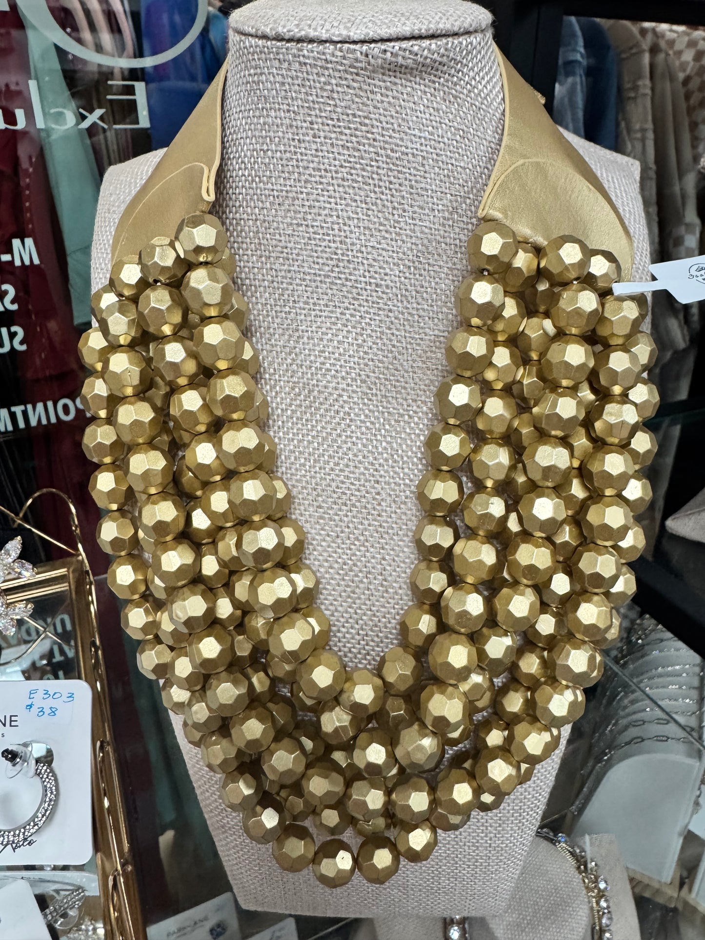 Gold 7 Strand Magnetic Necklace