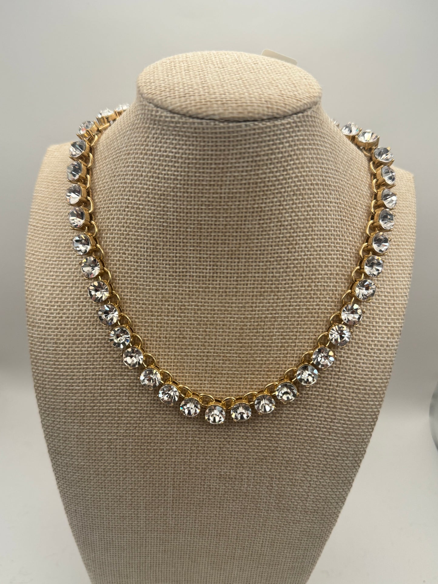 Gold Clear Crystal Necklace