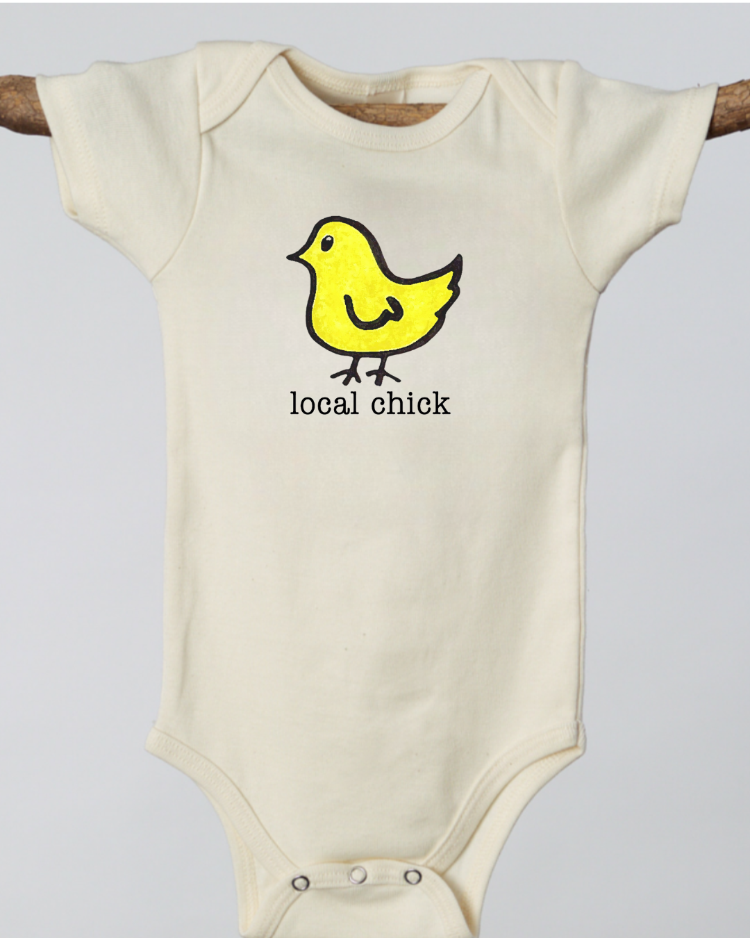 Just Hatched & Local Chick Baby Short Sleeve Romper Duo