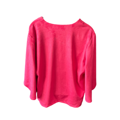 Faux Suede Top Hot Pink