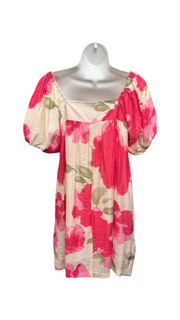 Floral Watercolor Print Dress Pink Floral