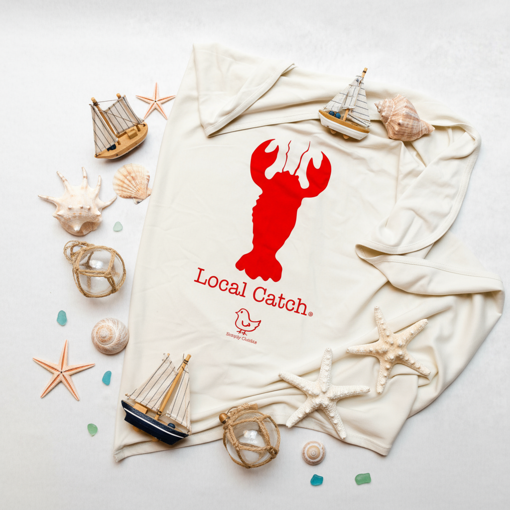 Lobster Local Catch Lobster Baby Blanket