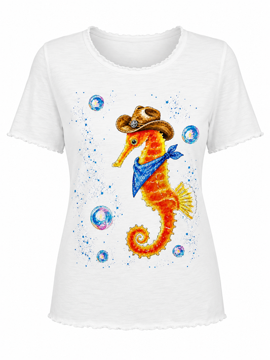 Indigo Blue - Saddle Up, Seahorse Top *Preorder*