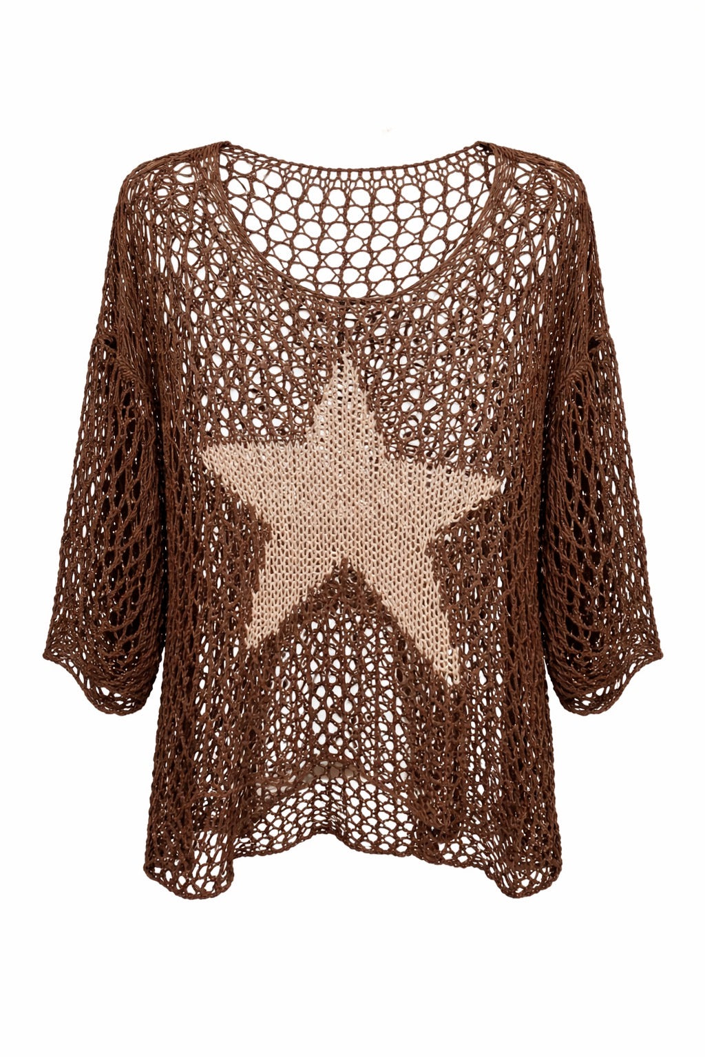 Starla Brown with Light Pink Star Top