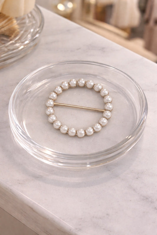 Pearl Gold Circle T-Shirt Tie