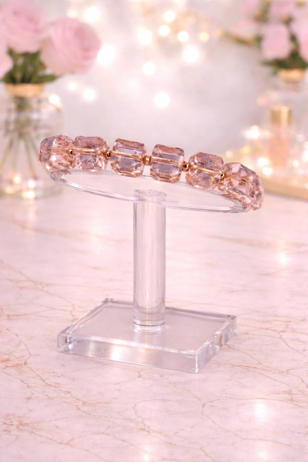 Pink Cube Bracelet