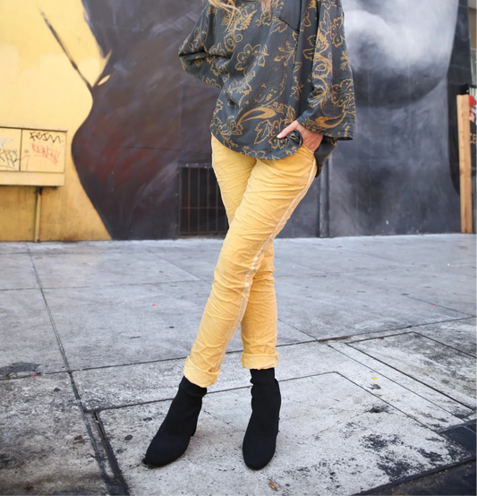 Anna Stretch Pant Mustard