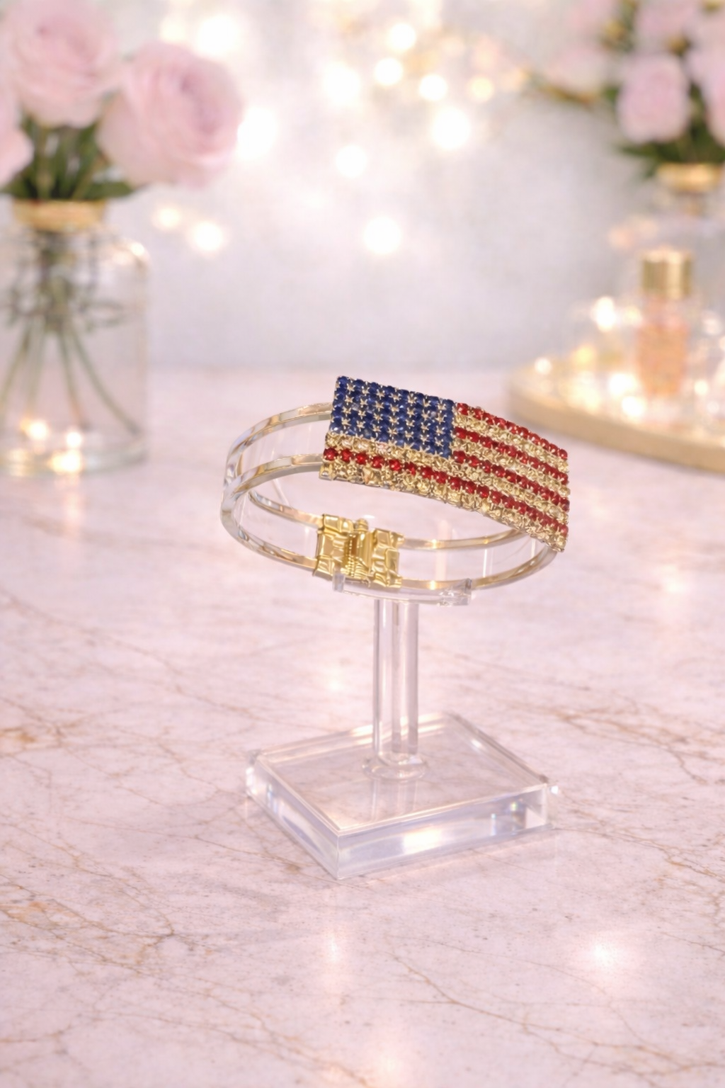 Crystal Flag Bracelet