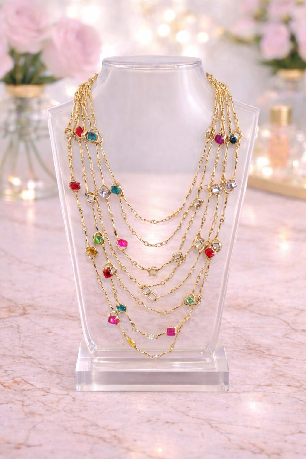 Multi Color Layer Necklace