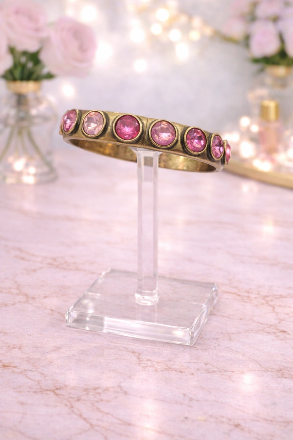Pink Burnished Gold Bracelet