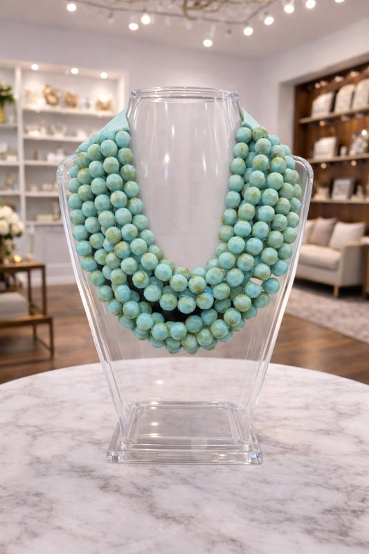 Turquoise Blue 7 Strand Magnetic Necklace