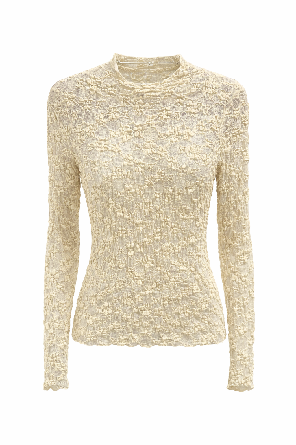 Leah Lace Fitted Top Cream