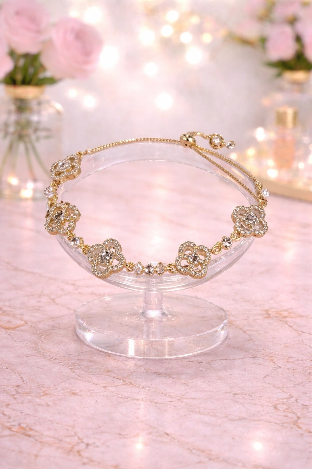 Inspired Crystal Gold Bracelet