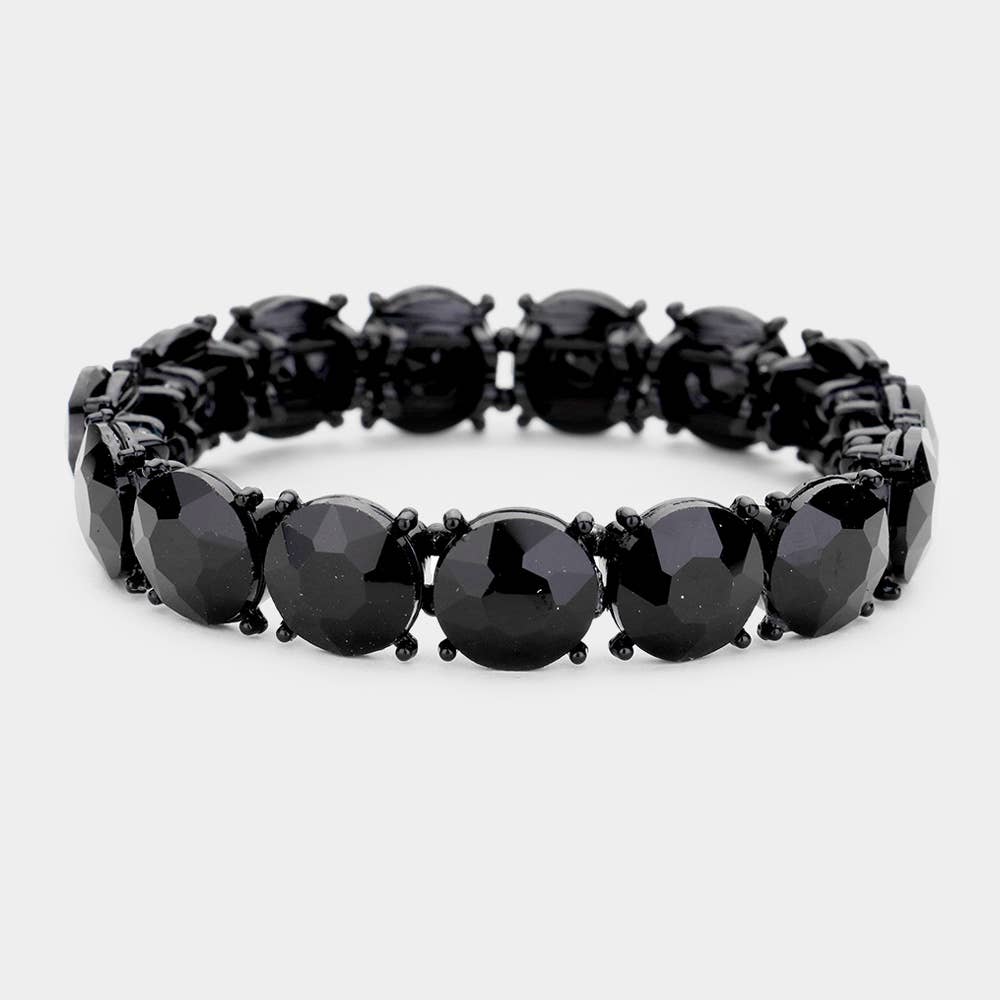 Crystal Round Stretch Evening Bracelet: 2C