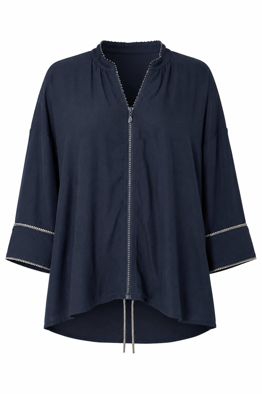 Josephine Zipper Front Blouse