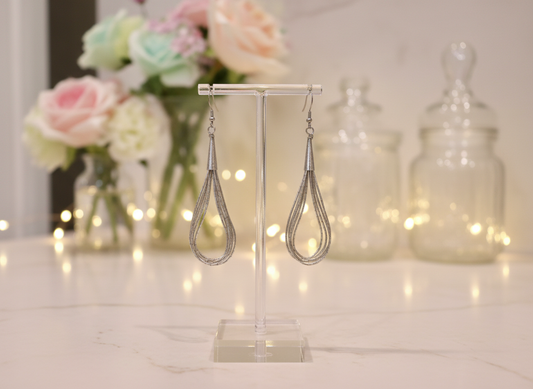 Liquid Silver Teardrop Earrings