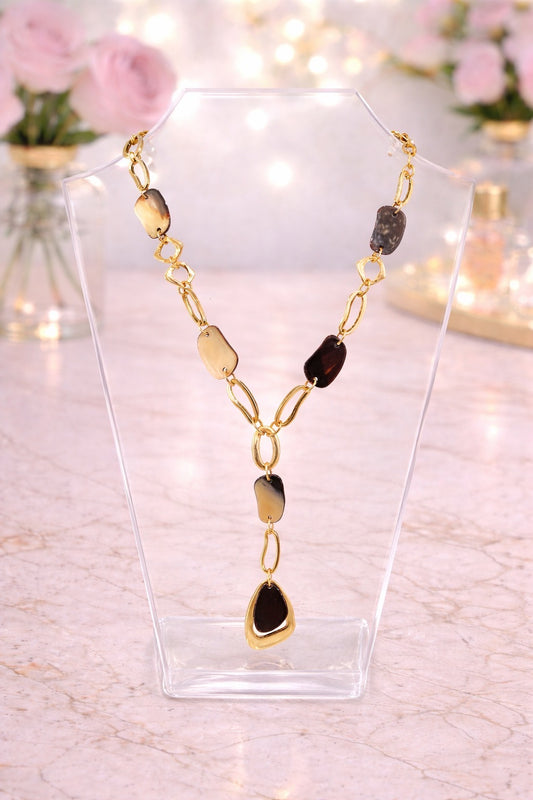 Gold and Brown Necklace