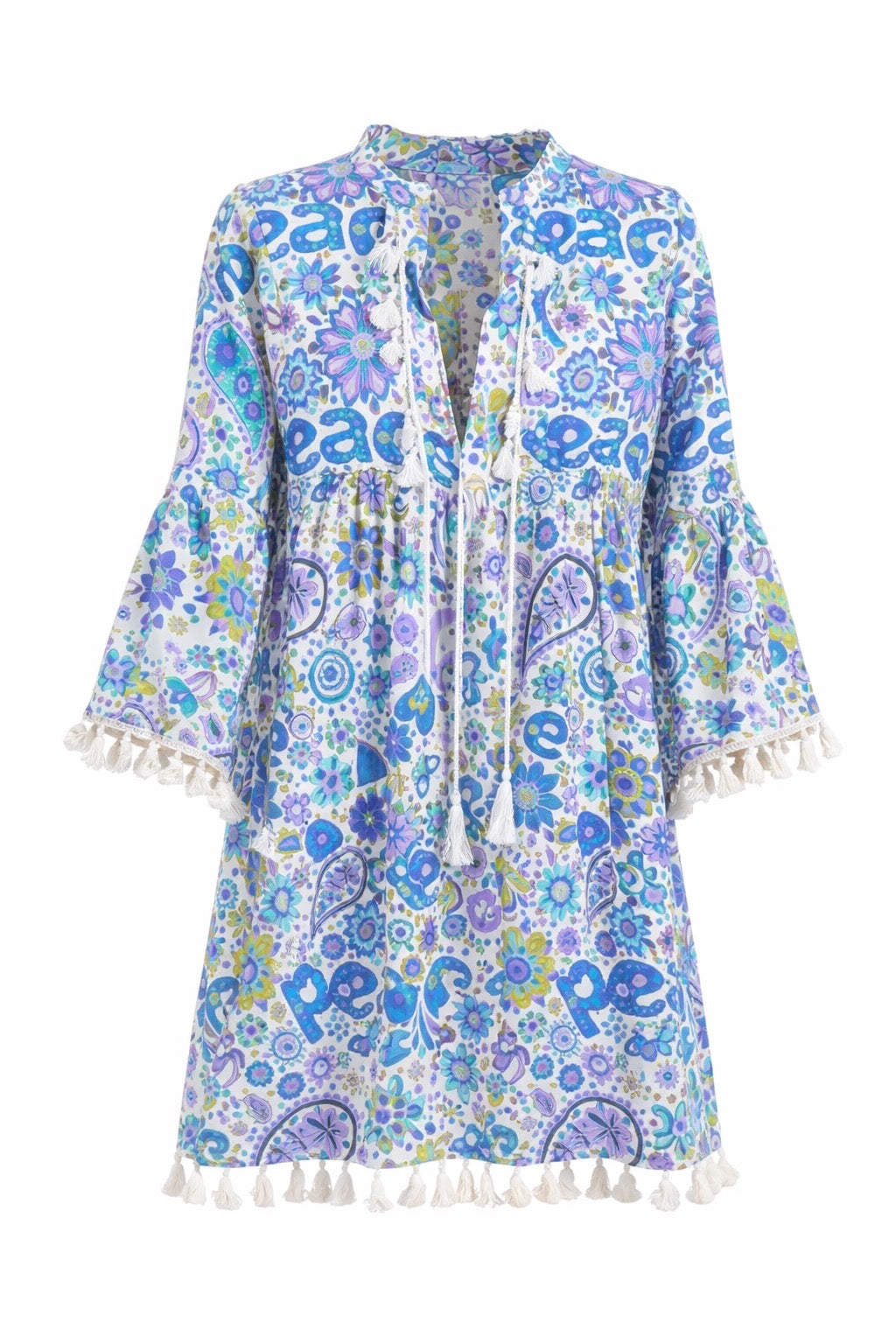 Mele Blue Tassle Dress