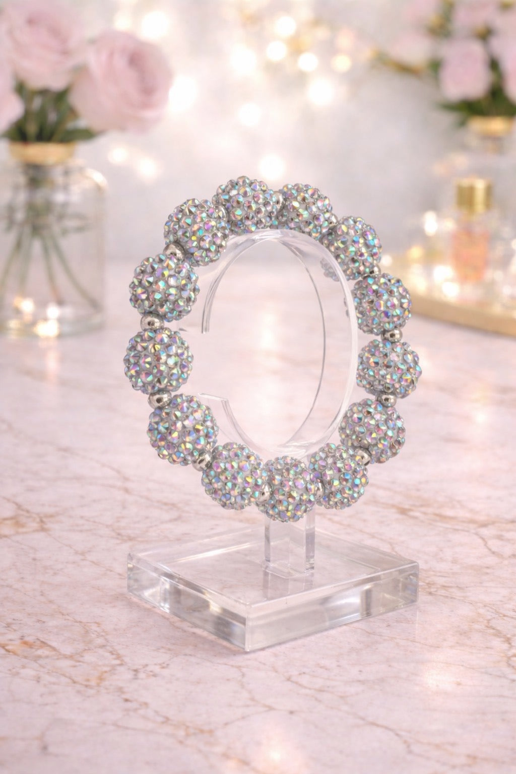 AB Stone Large Bead Bracelet