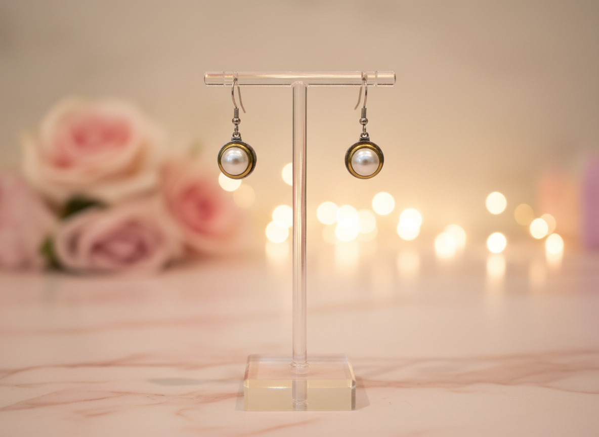 Silpada Sterling Silver and Pearl Earrings
