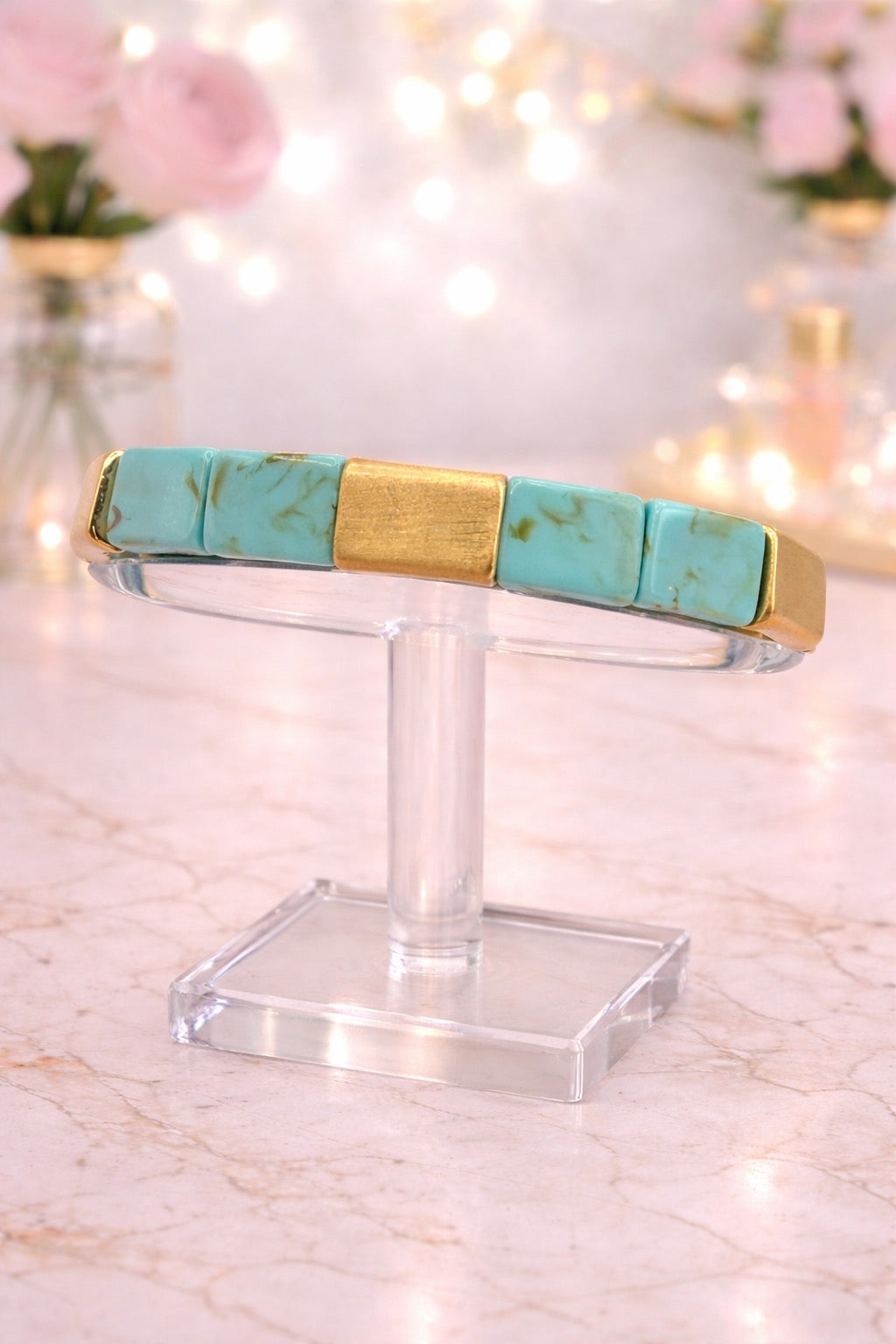 Turquoise and Gold Bracelet