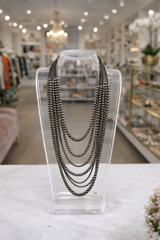 Inspired Navajo Pearl 7 Strand Necklace