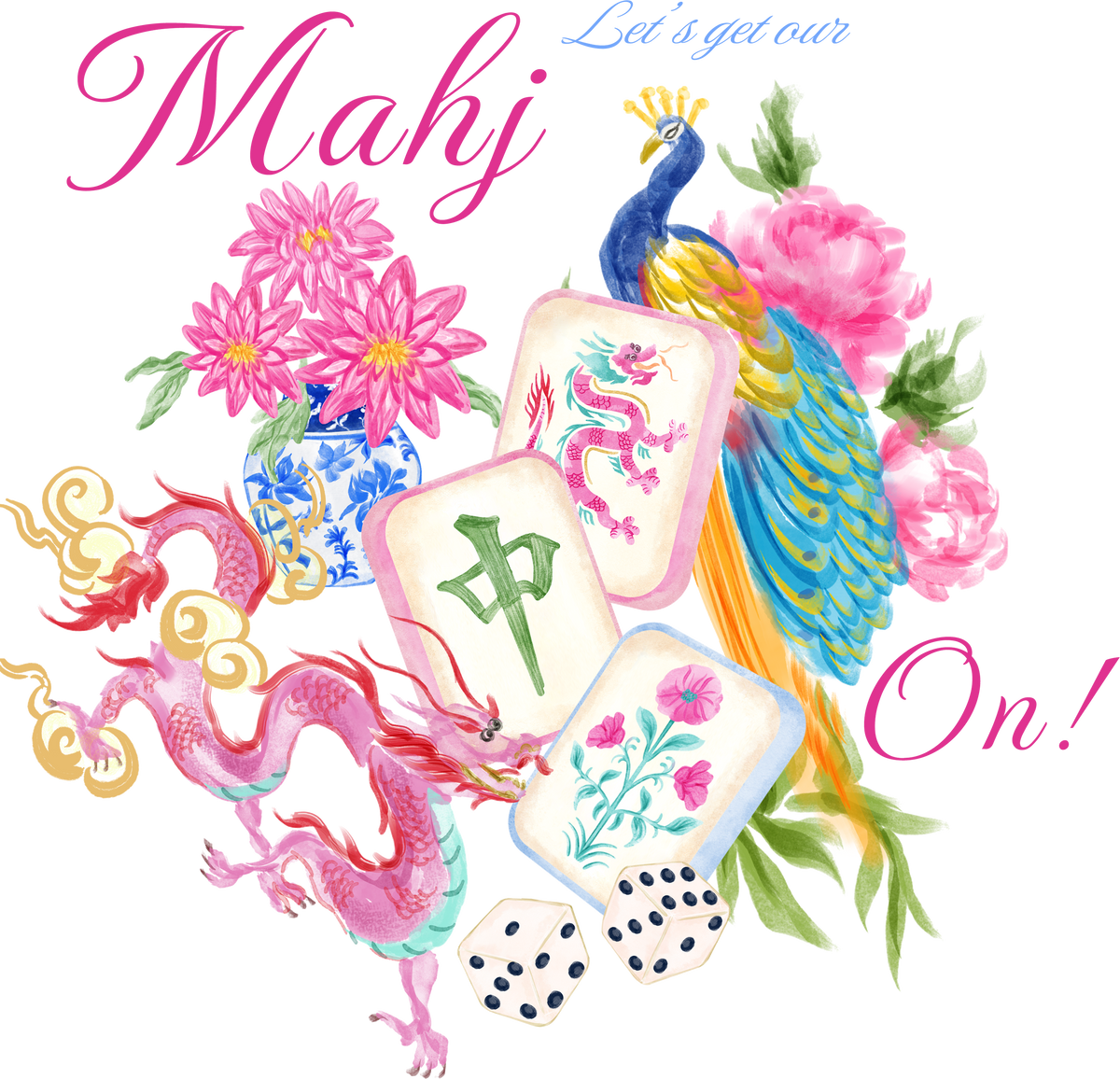 Indigo Blue - Get Your Mahj On Top *Preorder*