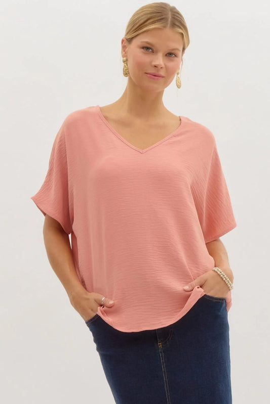Cyndi Everyday Blouse Salmon