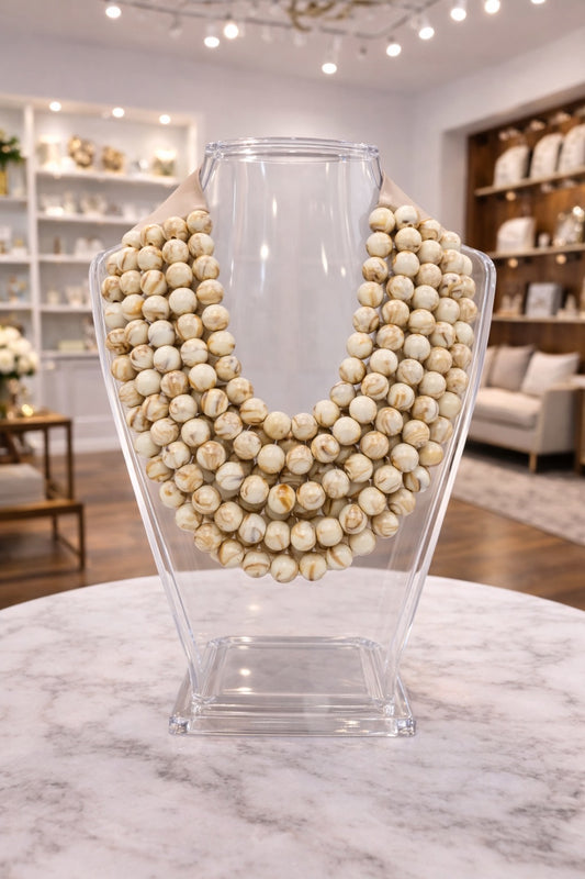 7 Strand Natural Magnetic Closure Necklace