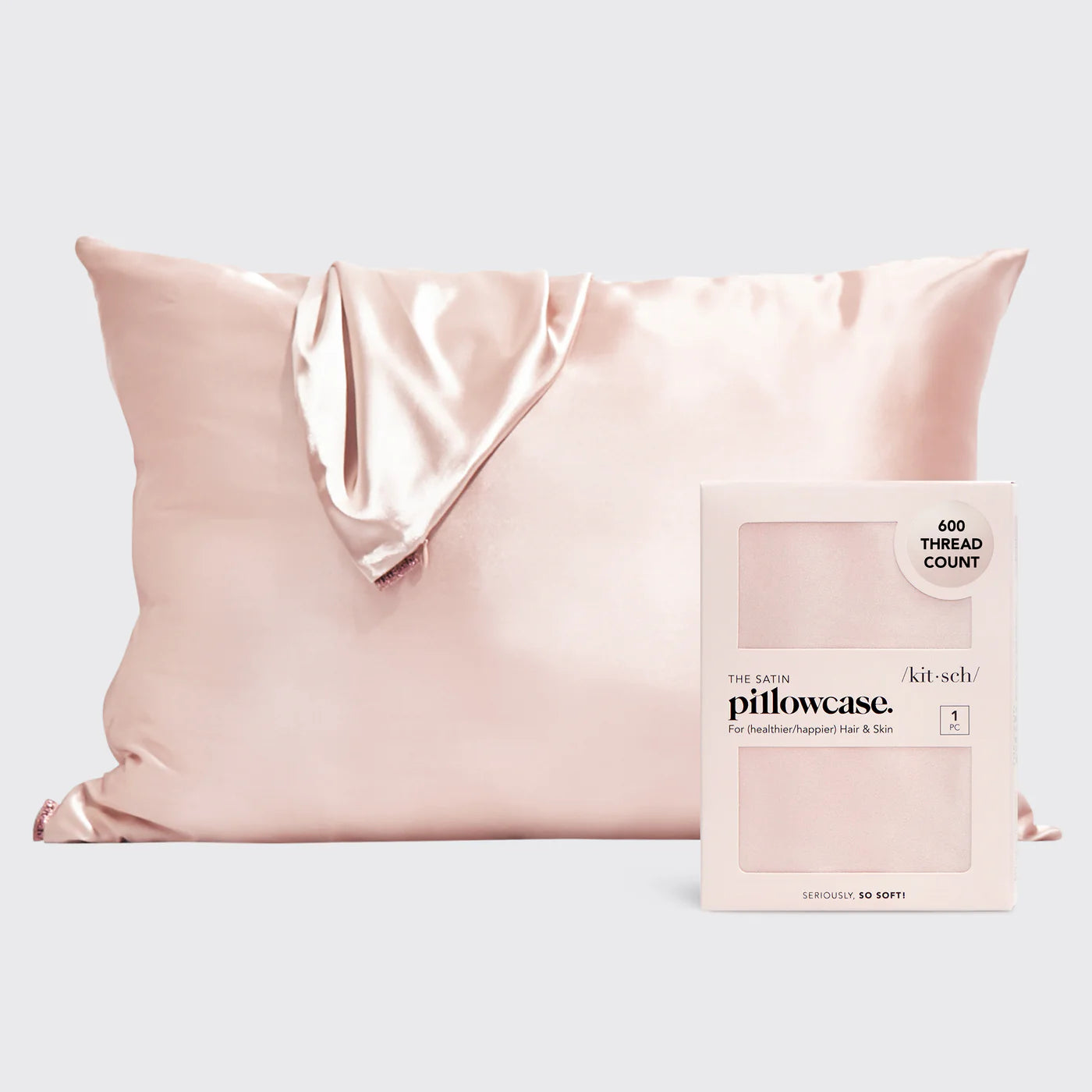 KITSCH Satin Pillowcase in Blush