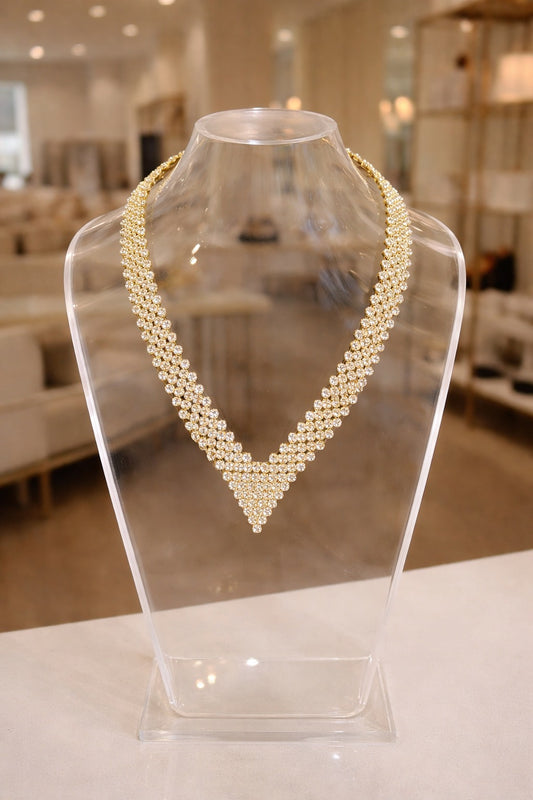 Gold Crystal Necklace