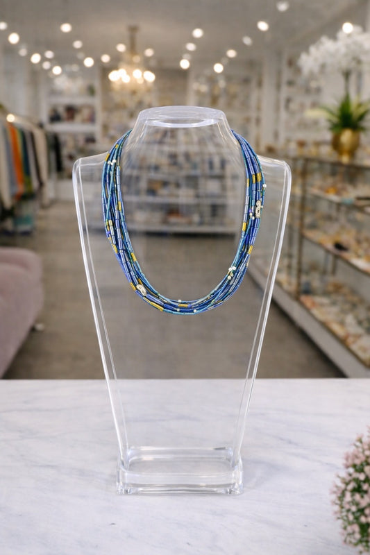 Blue Beaded Necklace