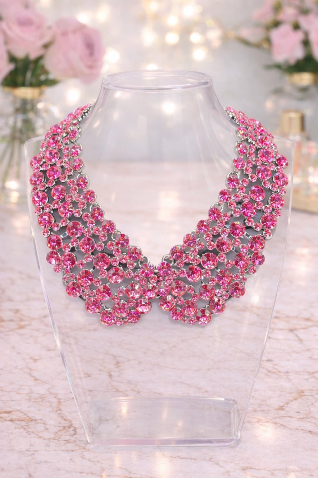 Pink Collar Necklace