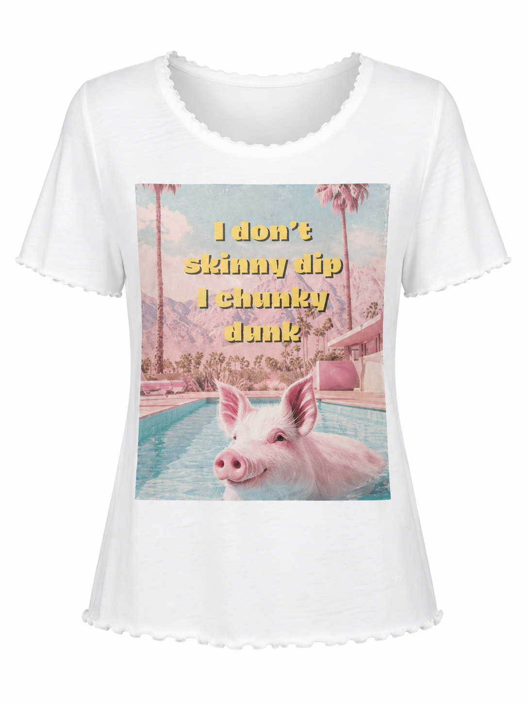 Indigo Blue - I Don't Skinny Dip, I Chunky Dunk Top *Preorder*