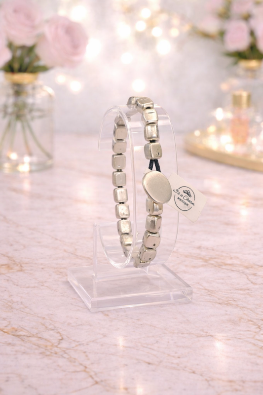 Silver Cube Bracelet