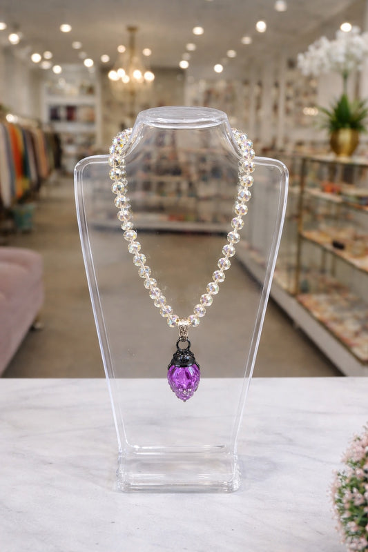 Purple Pendant Necklace