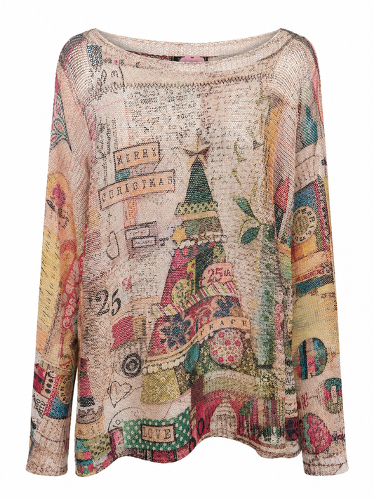 Clara Christmas Collage Sweater