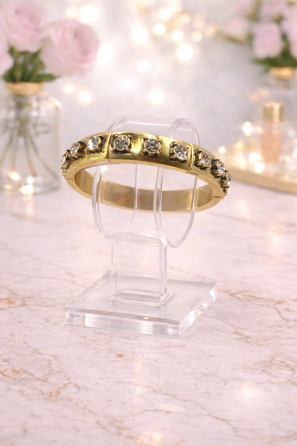 Gold Medium Crystal Bracelet