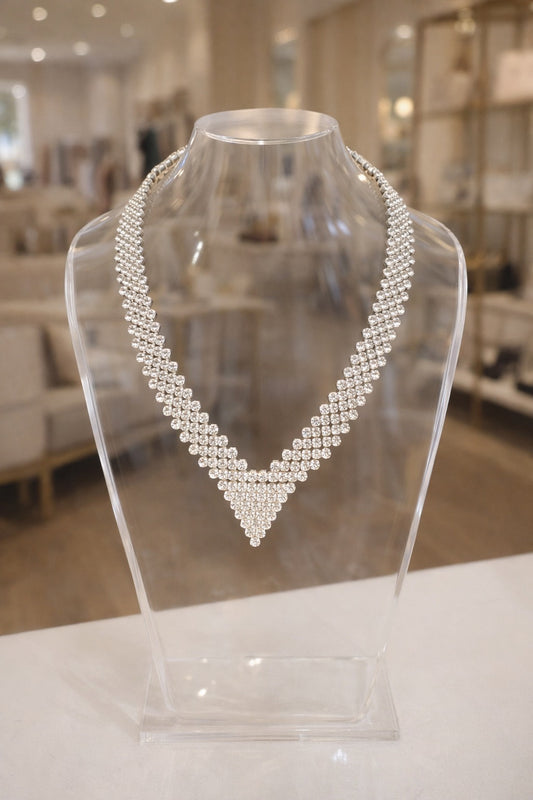 Silver Crystal Necklace