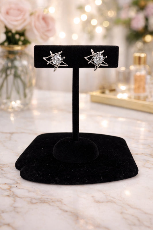 Silver Crystal Earrings