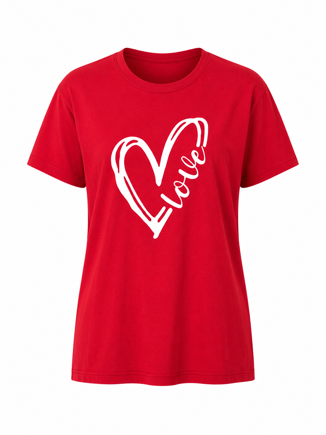 Love T-shirt Bright Red