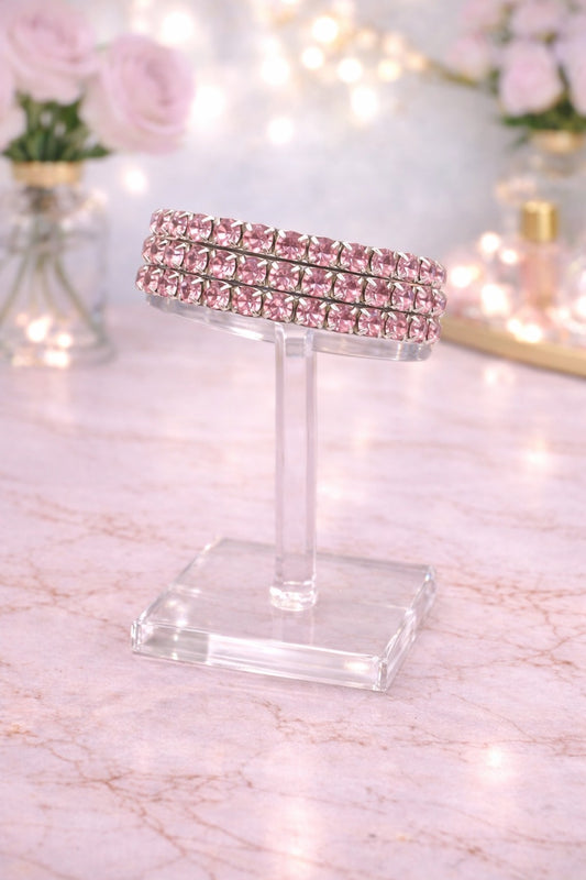 1 Light Pink Crystal Bracelet