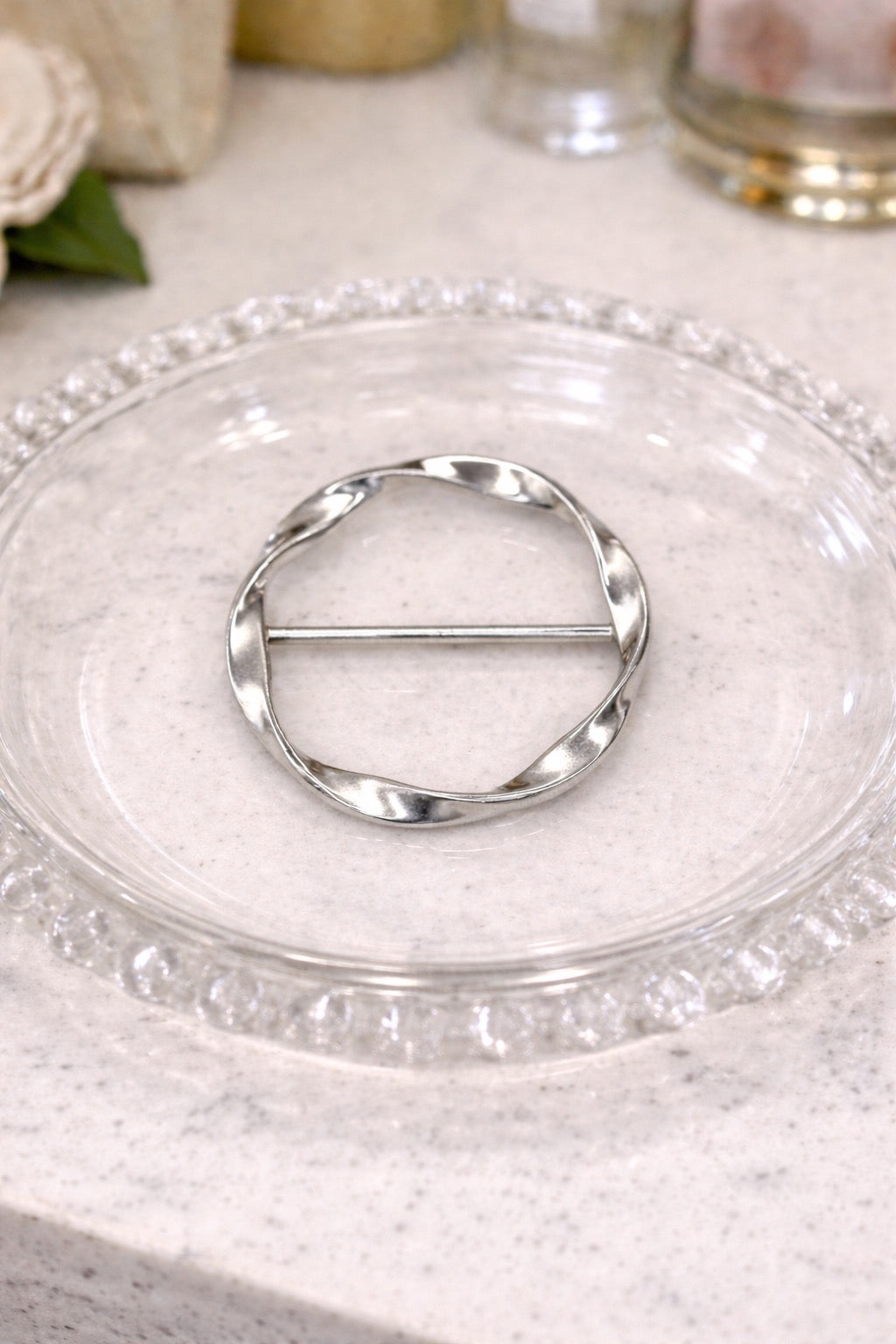 Silver Twist T-Shirt Tie